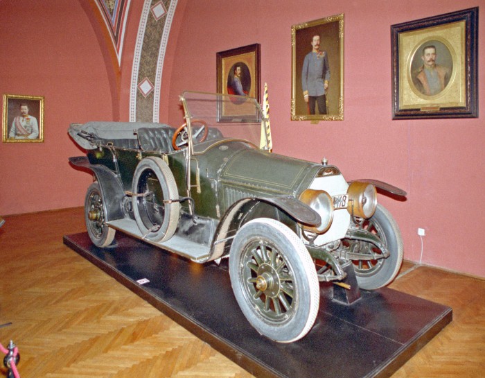 The Archduke Ferdinand's Graf & Stift car, in which he and his wife were assassinated in Sarajevo.